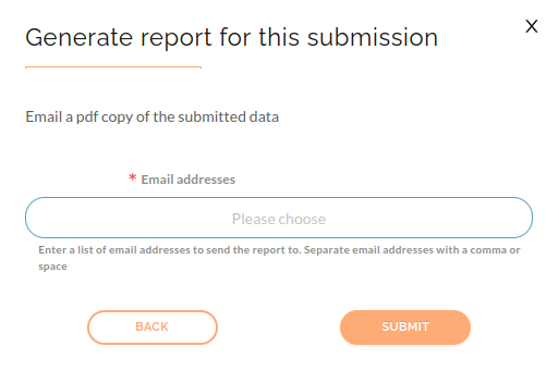 image of the email report screen
