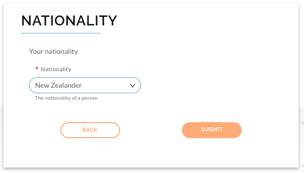 image of the add nationality category form