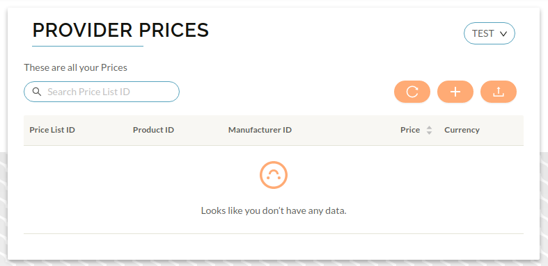 image of the provider prices homepage