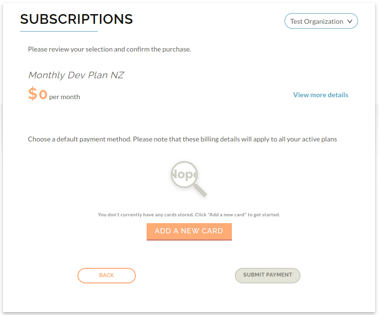 image of the raytio subscriptions page