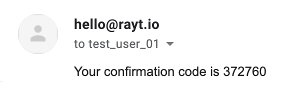 Image of a verification code email